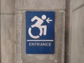 Handicapped Entrance, Dynamic Accessibility Symbol, Braille Royalty Free Stock Photo